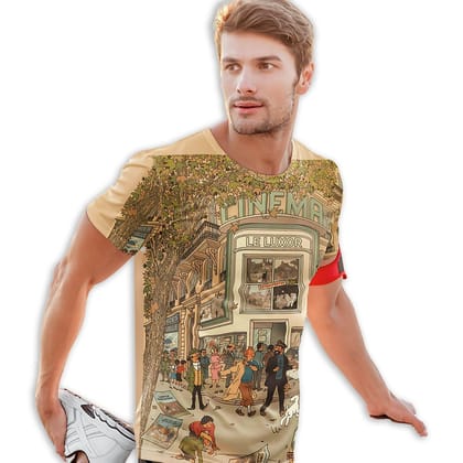 EqualLife Super Dry-fit Printed T-Shirt - Superhero - Tintin and Friends - by ZingerTees-Men-EL9120597-M
