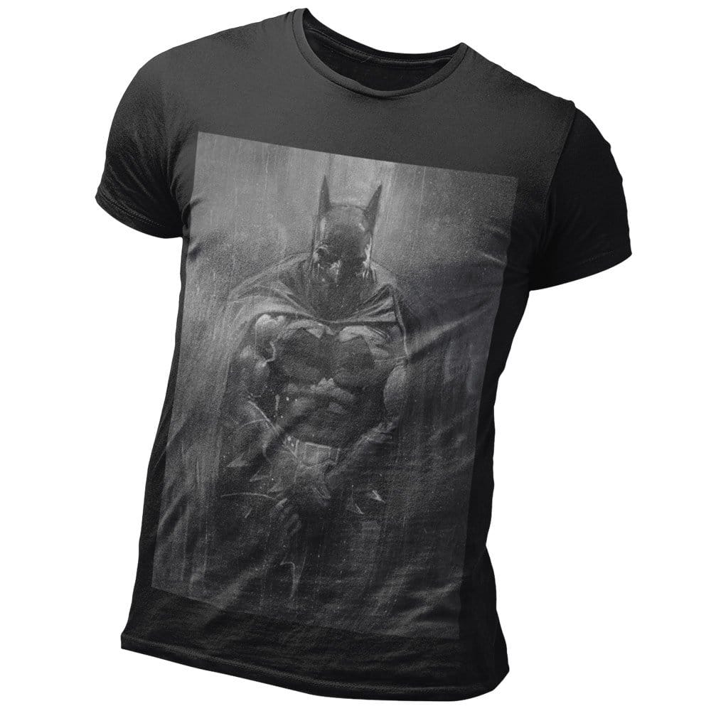 EqualLife Pure Cotton Bio-Washed T-Shirt Chest Printed-Superhero - The Darkest Hero Design-by ZingerTees--Men-EL9120109-M