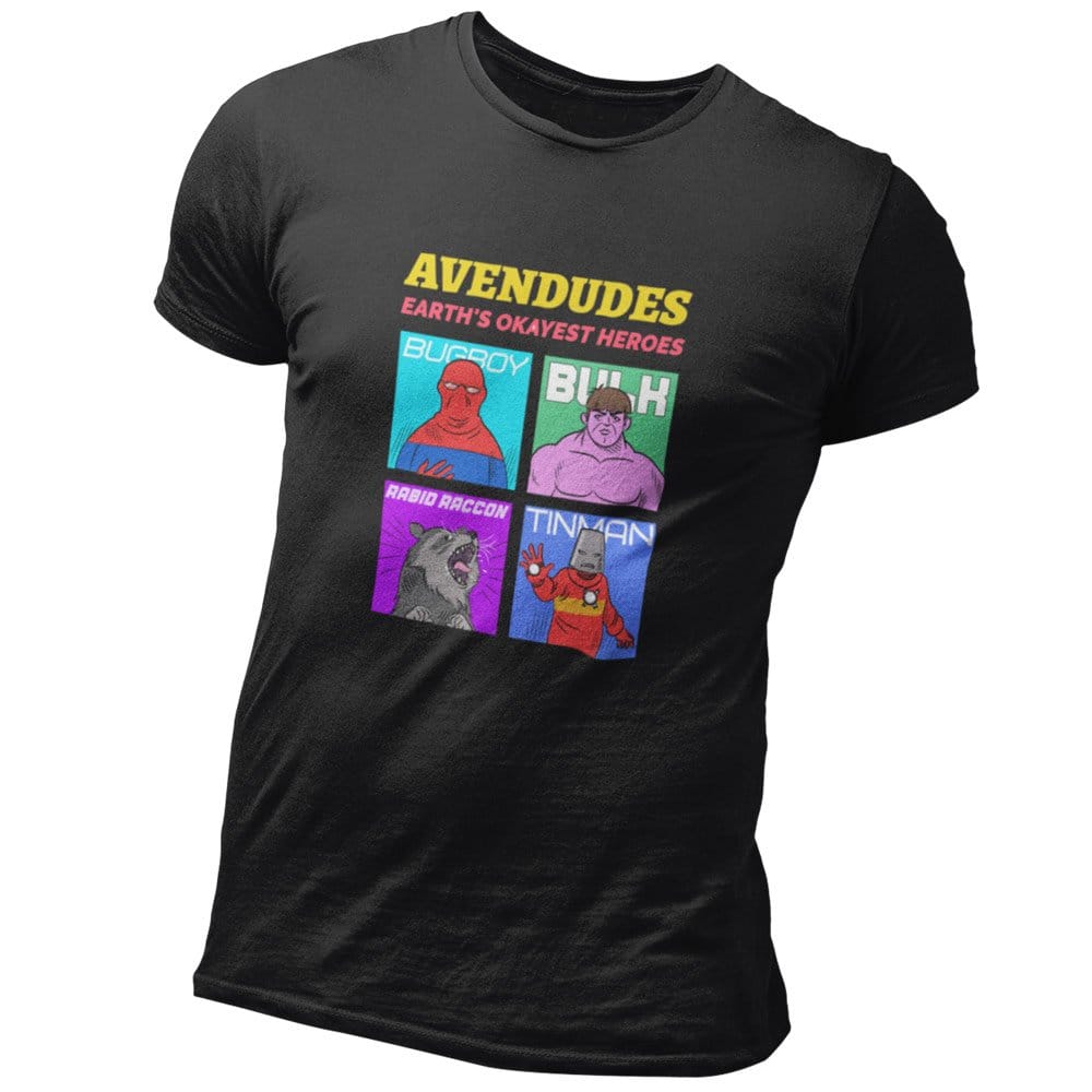 EqualLife Pure Cotton Bio-Washed T-Shirt Chest Printed-Superhero - Avendudes - Earth's Okayest Heros - 1 Design-by ZingerTees-Women-EL9120112-F