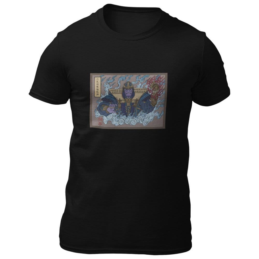 EqualLife Pure Cotton Bio-Washed T-Shirt Chest Printed-Superhero Series - Thanos as a Samirai Warrior Design-by ZingerTees-Men-EL9120331-M
