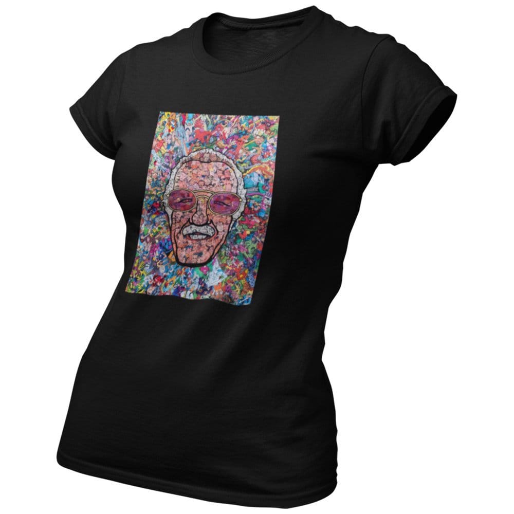 EqualLife Pure Cotton Bio-Washed Chest Printed T-Shirt - Superhero Series - Tribute to Stan Lee - by ZingerTees-Women-EL9120499-F