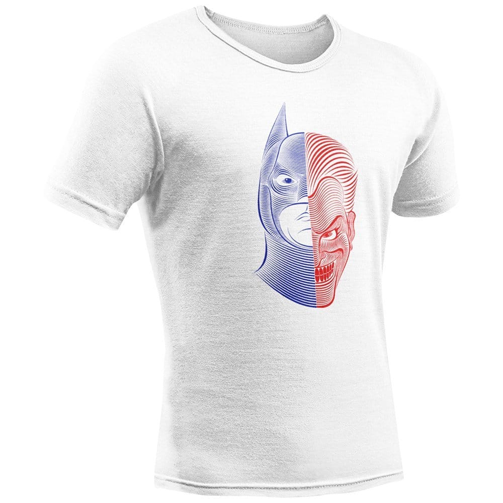 EqualLife Pure Cotton Bio-Washed Chest Printed T-Shirt - Superhero Series - Batman Joker Design - by ZingerTees-Men-EL9120575-M