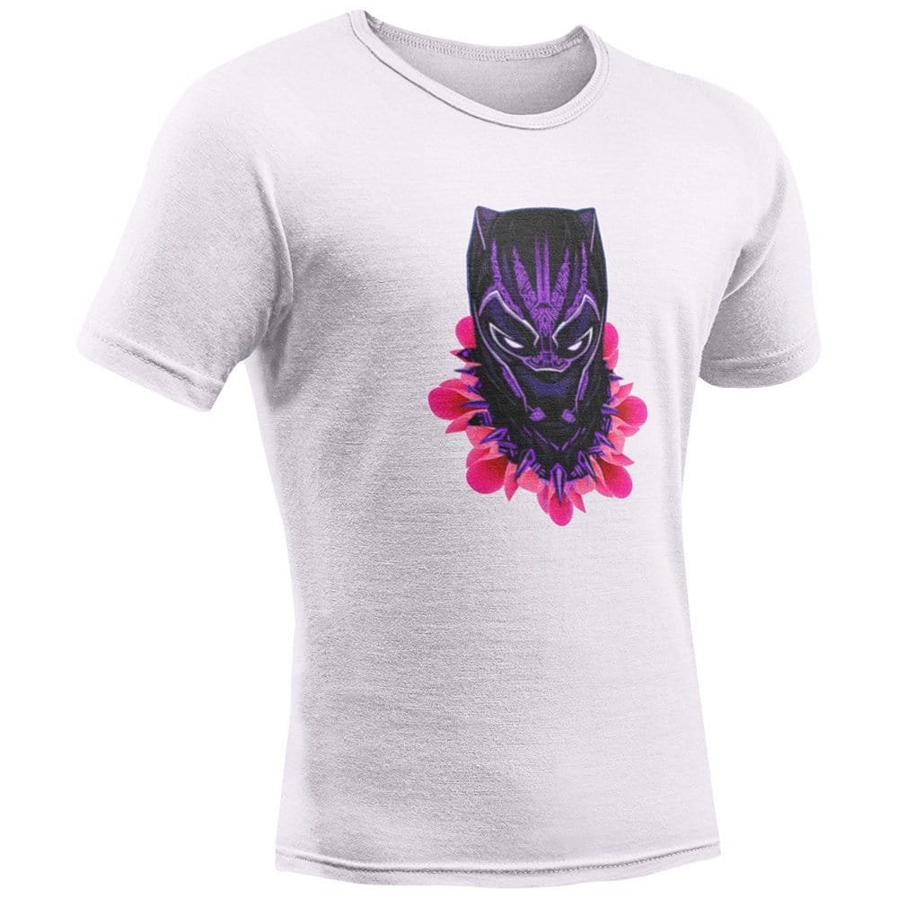 EqualLife Pure Cotton Bio-Washed Chest Printed T-Shirt - Superhero Series - Black Panther Design 2 - by ZingerTees-Men-EL9120577-M