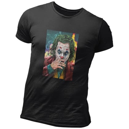 EqualLife Pure Cotton Bio-Washed Chest Printed T-Shirt - The Joker-Nemis-Design-1 - by ZingerTees-Men-EL9120500-M