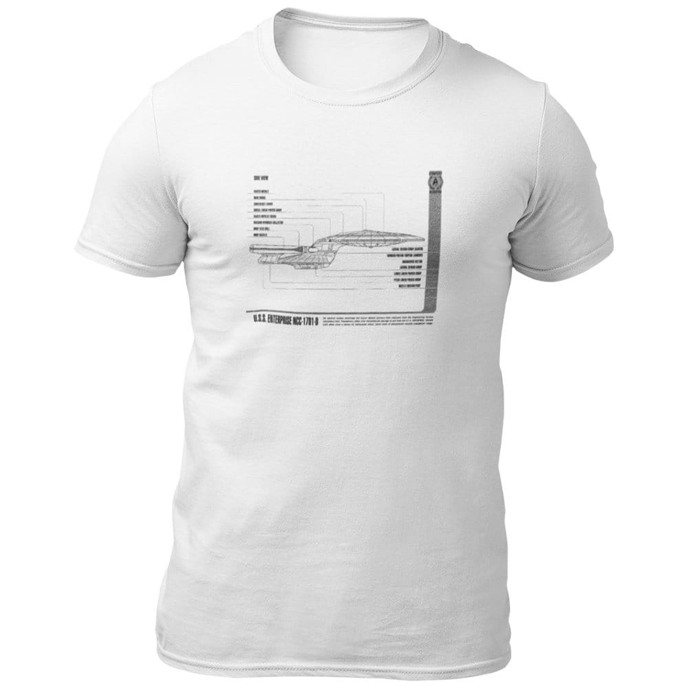 EqualLife Pure Cotton Bio-Washed Chest Printed T-Shirt - Sifi Series - Enterprise 1701-D - Star Trek Design 3 - by ZingerTees-Men-EL9120556-M