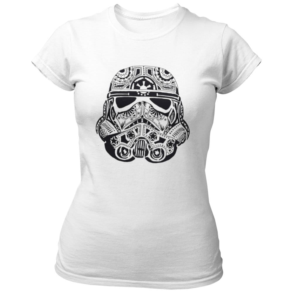 EqualLife Pure Cotton Bio-Washed Chest Printed T-Shirt - Sifi Series - Storm Troopers Design 1 - by ZingerTees-Women-EL9120565-F