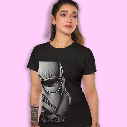 EqualLife Pure Cotton Bio-Washed Chest Printed T-Shirt - Sifi Series - Storm Troopers Design 2 - by ZingerTees-Women-EL9120566-F