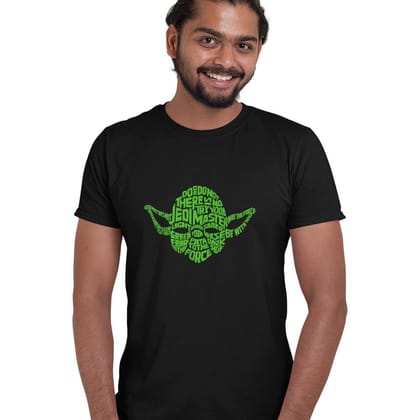 EqualLife Pure Cotton Bio-Washed Chest Printed T-Shirt - Sifi Series - Yoda The Great Design 1 - by ZingerTees-Men-EL9120567-M