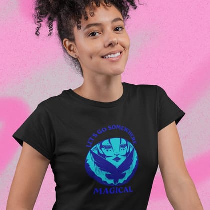 EqualLife Pure Cotton Bio-Washed T-Shirt Chest Printed-Science Fiction Avatar Pandora Design-2-by ZingerTees-Women-EL9120458-F