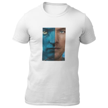 EqualLife Pure Cotton Bio-Washed T-Shirt Chest Printed-Science Fiction Avatar Jake Sully Design-by ZingerTees-Men-EL9120460-M