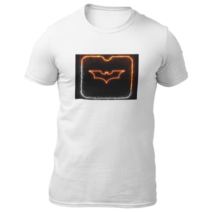 EqualLife Pure Cotton Bio-Washed T-Shirt Chest Printed-Batman Neon Icon Design-6-by ZingerTees-Men-EL9120417-M