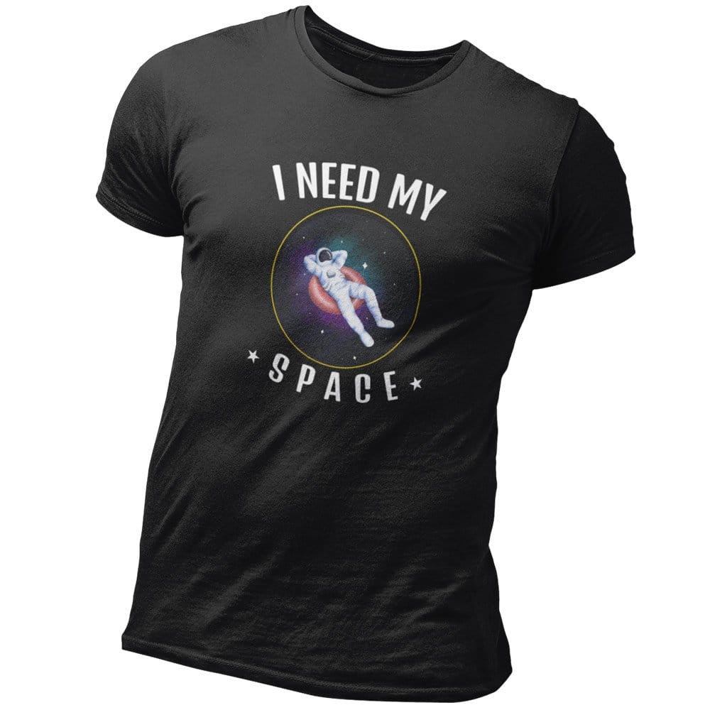 EqualLife Pure Cotton Bio-Washed T-Shirt Chest Printed-Funny Alien Message 2 - I Need My Space Design-by ZingerTees-Men-EL9120127-M