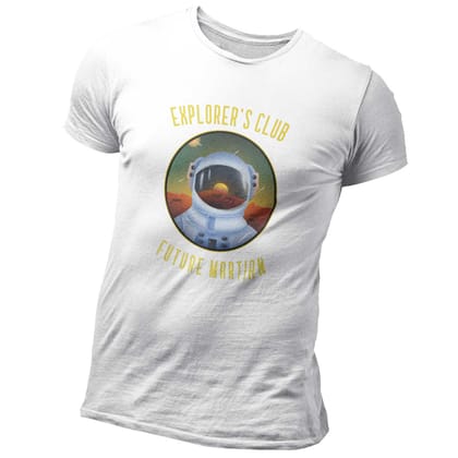 EqualLife Pure Cotton Bio-Washed T-Shirt Chest Printed-Funny Alien Message 4 - Future Martian Design-by ZingerTees-Men-EL9120129-M