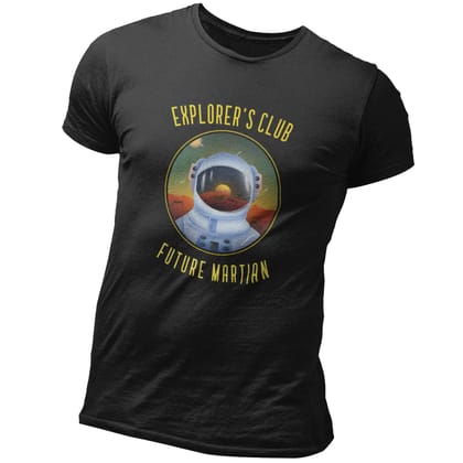 EqualLife Pure Cotton Bio-Washed T-Shirt Chest Printed-Funny Alien Message 4 - Future Martian Design-by ZingerTees-Women-EL9120129-F
