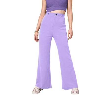 Women's Polyester Cow Pattern Pant (Pruple) PID56723