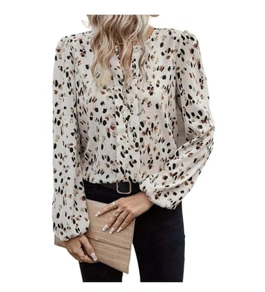 Women's Casual Rayon Full Sleeve Printed Round Neck Top (Multicolor) PID57092