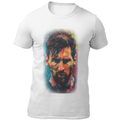 EqualLife Pure Cotton Bio-Washed Chest Printed T-Shirt - Football Series - Artistic Icon Vision - by ZingerTees-Men-EL9120592-M