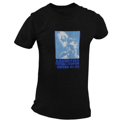 EqualLife Pure Cotton Bio-Washed T-Shirt Chest Printed-Football Series - The 2022 World Champion Argentina Design No.2-by ZingerTees-Men-EL9120234-M