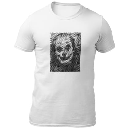 EqualLife Pure Cotton Bio-Washed Chest Printed T-Shirt - Illusion Art - The Joker Design 3 - by ZingerTees-Men-EL9120571-M