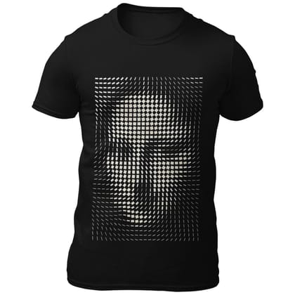 EqualLife Pure Cotton Bio-Washed Chest Printed T-Shirt - Illusion Art - Mona Lisa Design 2 - by ZingerTees-Men-EL9120570-M