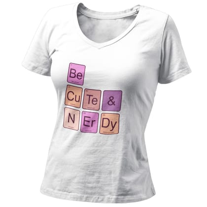EqualLife Pure Cotton Bio-Washed T-Shirt Chest Printed-Ninja Girl Series 3- Cute and Nerdy Design-by ZingerTees-Fo-Women-EL9120106-F