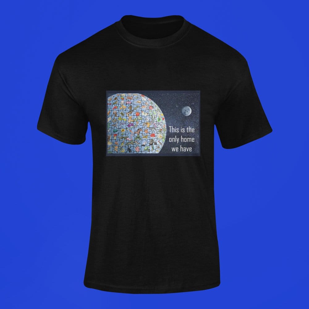 EqualLife Pure Cotton Bio-Washed T-Shirt Chest Printed-Biodiversity Earth-by ZingerTees-Men-EL9120063-M