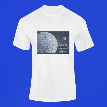 EqualLife Pure Cotton Bio-Washed T-Shirt Chest Printed-Biodiversity Earth-by ZingerTees-Women-EL9120063-F