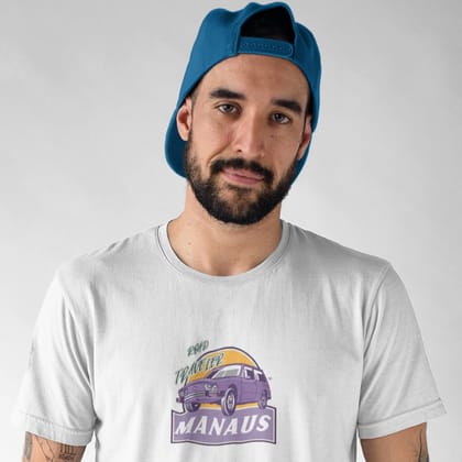 EqualLife Pure Cotton Bio-Washed T-Shirt Chest Printed-Classic Beauties Vintage Car Club Series - Design No.1-by ZingerT-Men-EL9120147-M