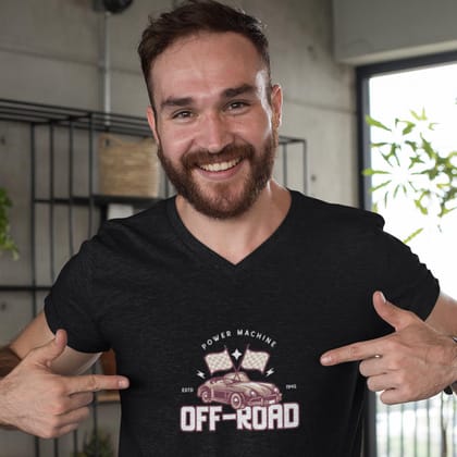 EqualLife Pure Cotton Bio-Washed T-Shirt Chest Printed-Classic Beauties Vintage Car Club Series - Design No.2-by ZingerT-Men-EL9120148-M