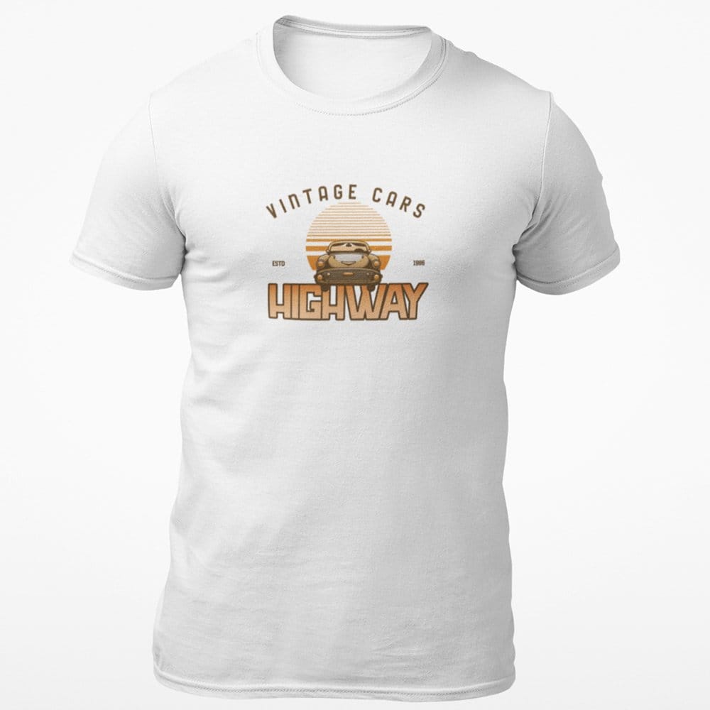 EqualLife Pure Cotton Bio-Washed T-Shirt Chest Printed-Classic Beauties Vintage Car Club Series - Design No.3-by ZingerT-Men-EL9120149-M