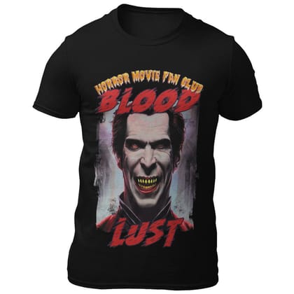 EqualLife Pure Cotton Bio-Washed T-Shirt Chest Printed-Horror Movie Club Series -1-Vampire Blood Lust Design-by ZingerTees-Women-EL9120165-F
