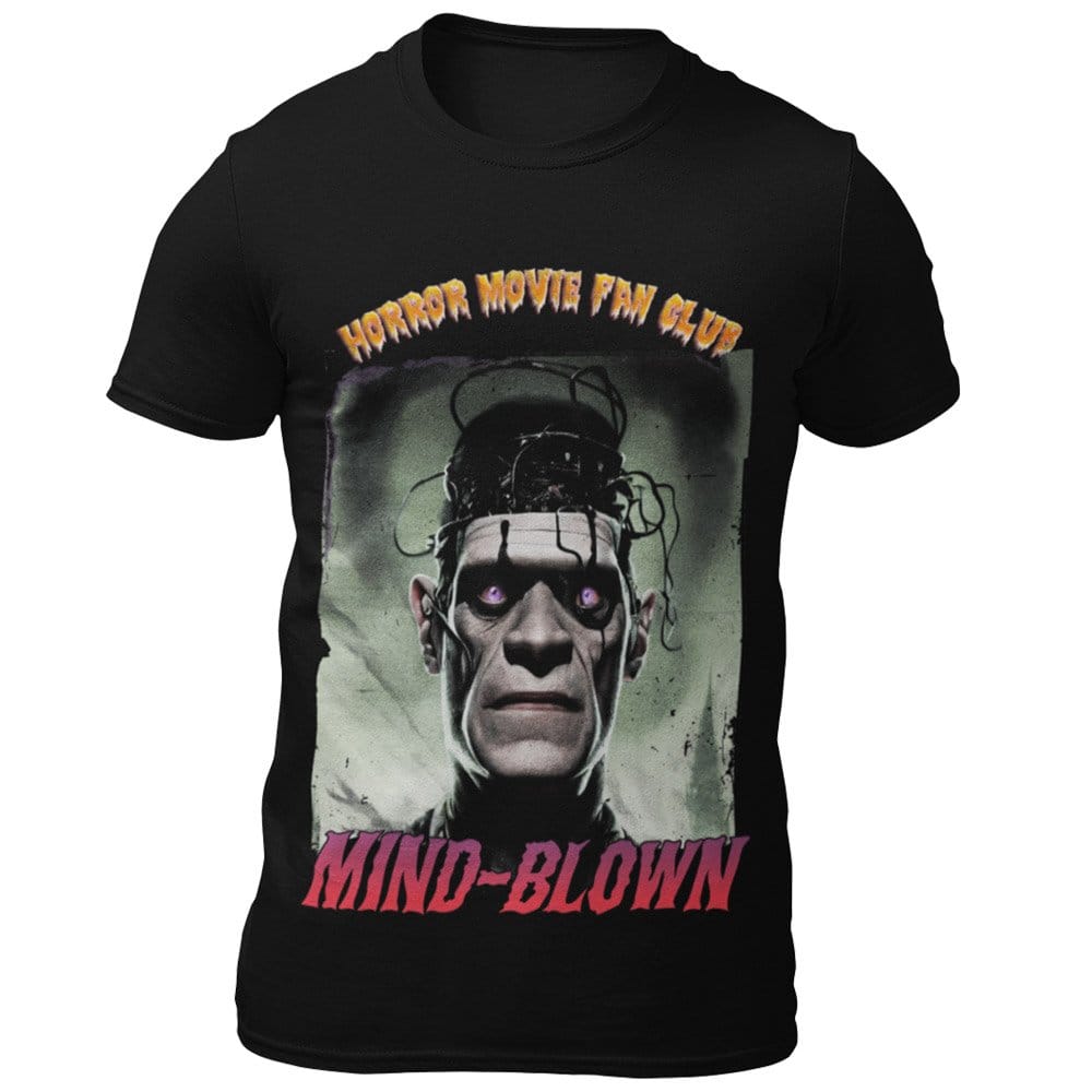 EqualLife Pure Cotton Bio-Washed T-Shirt Chest Printed-Horror Movie Club Series -3-Zombie Android Mind Blown Design-by ZingerTees-Men-EL9120167-M