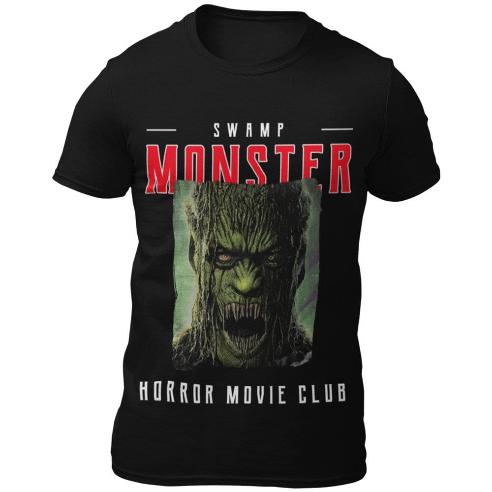 EqualLife Pure Cotton Bio-Washed T-Shirt Chest Printed-Horror Movie Club Series -6-The Swamp Monster Design-by ZingerTees-Men-EL9120170-M