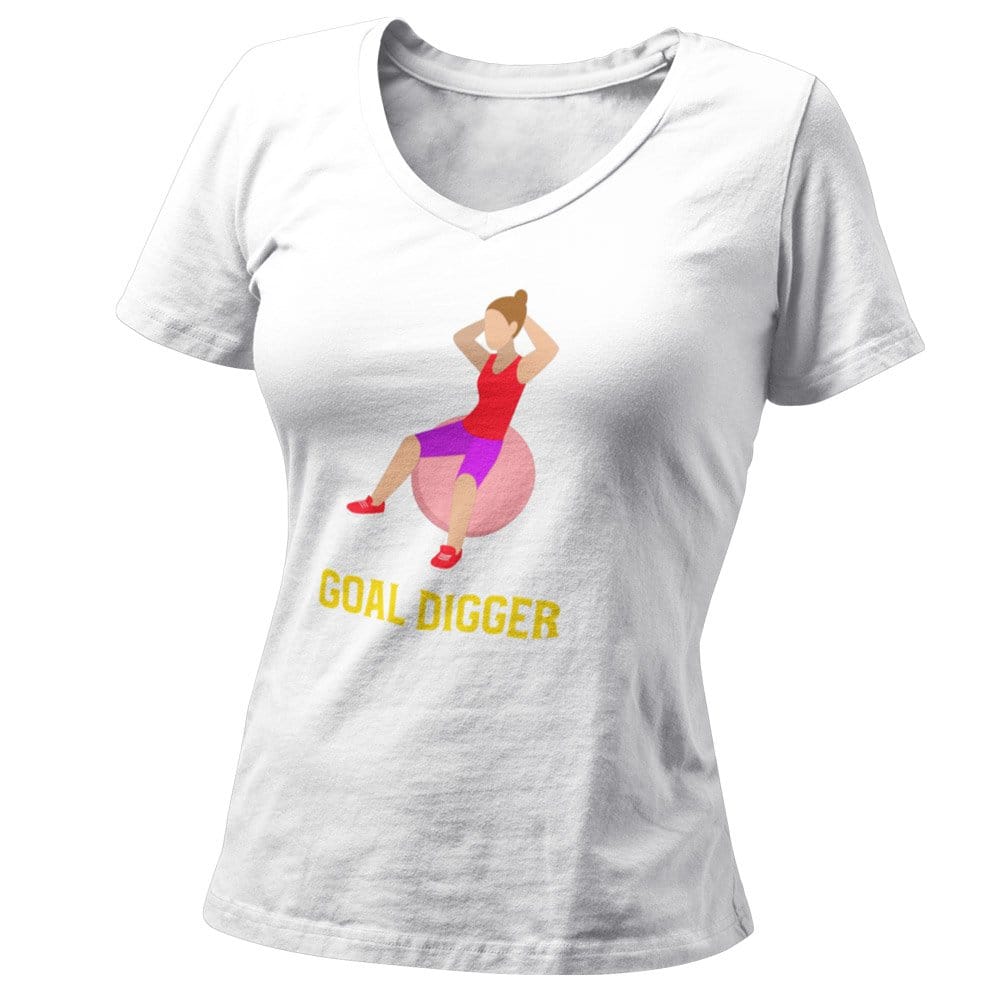 EqualLife Pure Cotton Bio-Washed T-Shirt Chest Printed-Gym Wear Series - 4 - Excuses Don't Burn Calories Design-by ZingerTee-Women-EL9120180-F