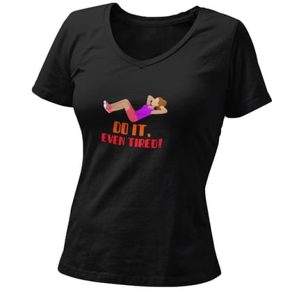 EqualLife Pure Cotton Bio-Washed T-Shirt Chest Printed-Gym Wear Series - 6 - Do It, Even Tierd! Design-by ZingerTee-Women-EL9120182-F EqualLife Pure Cotton Bio-Washed T-Shirt Chest Printed-Gym Wear Series - 6 - Do It, Even Tierd! Design-by ZingerTee-Women-EL9120182-F