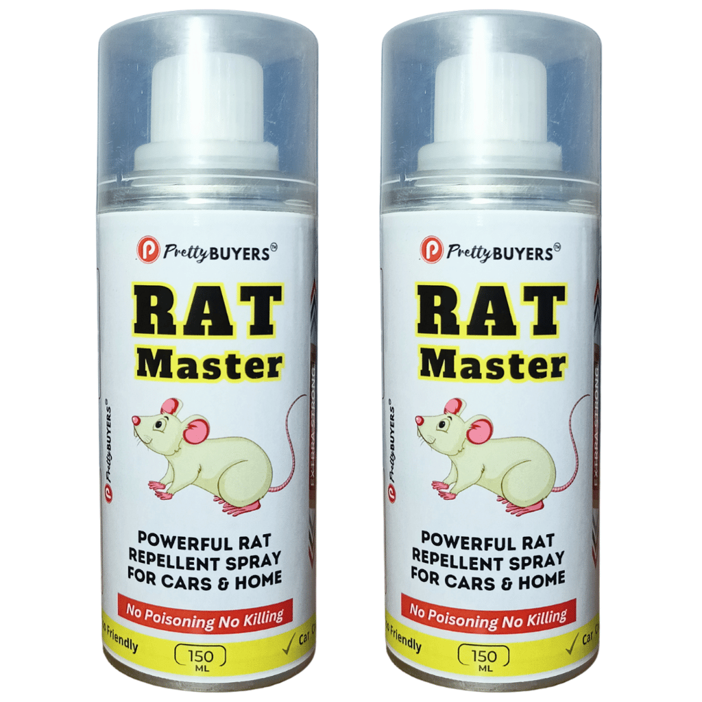 PrettyBUYERS Organic Rat & Rodent Repellent Spray For Car & Home | Protect Your Car cables From Rat & Rodent Bite 150 MLx2 (Pack Of 2) - Fresheners and Repellents | Buy online on ZillyBuy
