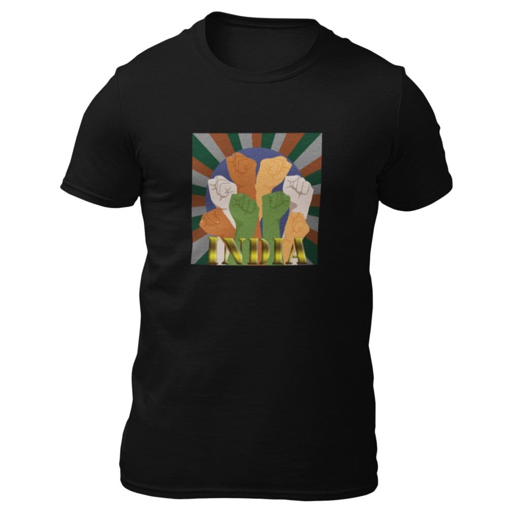 EqualLife Pure Cotton Bio-Washed T-Shirt Chest Printed-Celebrate India Series - New And Powerful India Design-by ZingerTees-Men-EL9120250-M