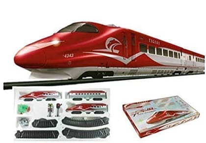 KTRS ENTERPRISE Tigers Bullet Train Set With Light And Sound & Track High Speed Electric Metro Train With Long Track And Signal Accessories Best Train Toy For Kids