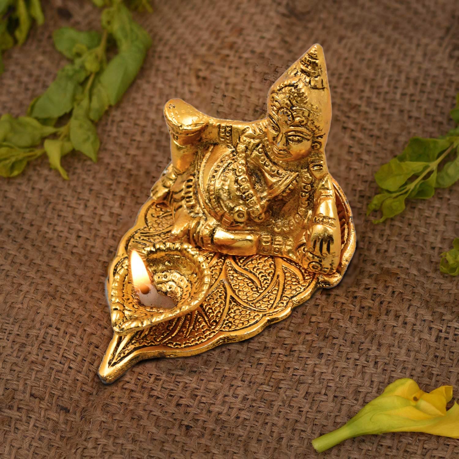 Metal Kuber Deepam Oil lamp for or Bringing Good Luck, Prosperity and Wealth ,Kuber Diya
