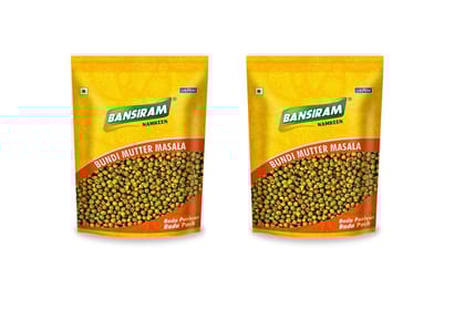 Bansiram Namkeen Bundi Mutter Masala ( Pack of 2 X 400g) - 800gm.