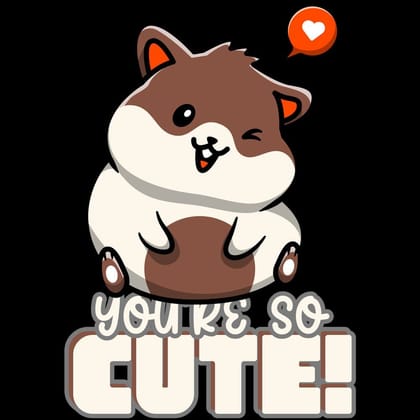 EqualLife Pure Cotton Bio-Washed T-Shirt Chest Printed-Valentine's Day - Cute Kitty - You're So Cute Design-by ZingerTees-Women-EL9120278-F