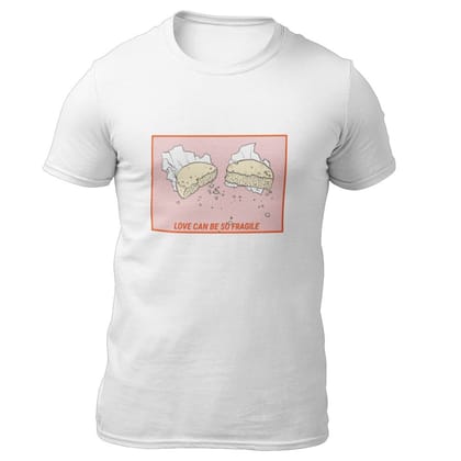 EqualLife Pure Cotton Bio-Washed T-Shirt Chest Printed-Valentine's Day - Love can be so fragile Design-by ZingerTees-Men-EL9120272-M