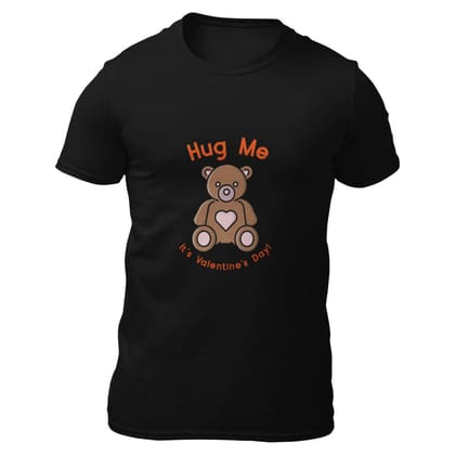 EqualLife Pure Cotton Bio-Washed T-Shirt Chest Printed-Valentine's Day - Hug Me Design-by ZingerTees-Men-EL9120268-M