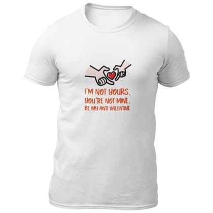 EqualLife Pure Cotton Bio-Washed T-Shirt Chest Printed-Anti-Valentine's Day - I'm not yours Design-by ZingerTees-Men-EL9120267-M