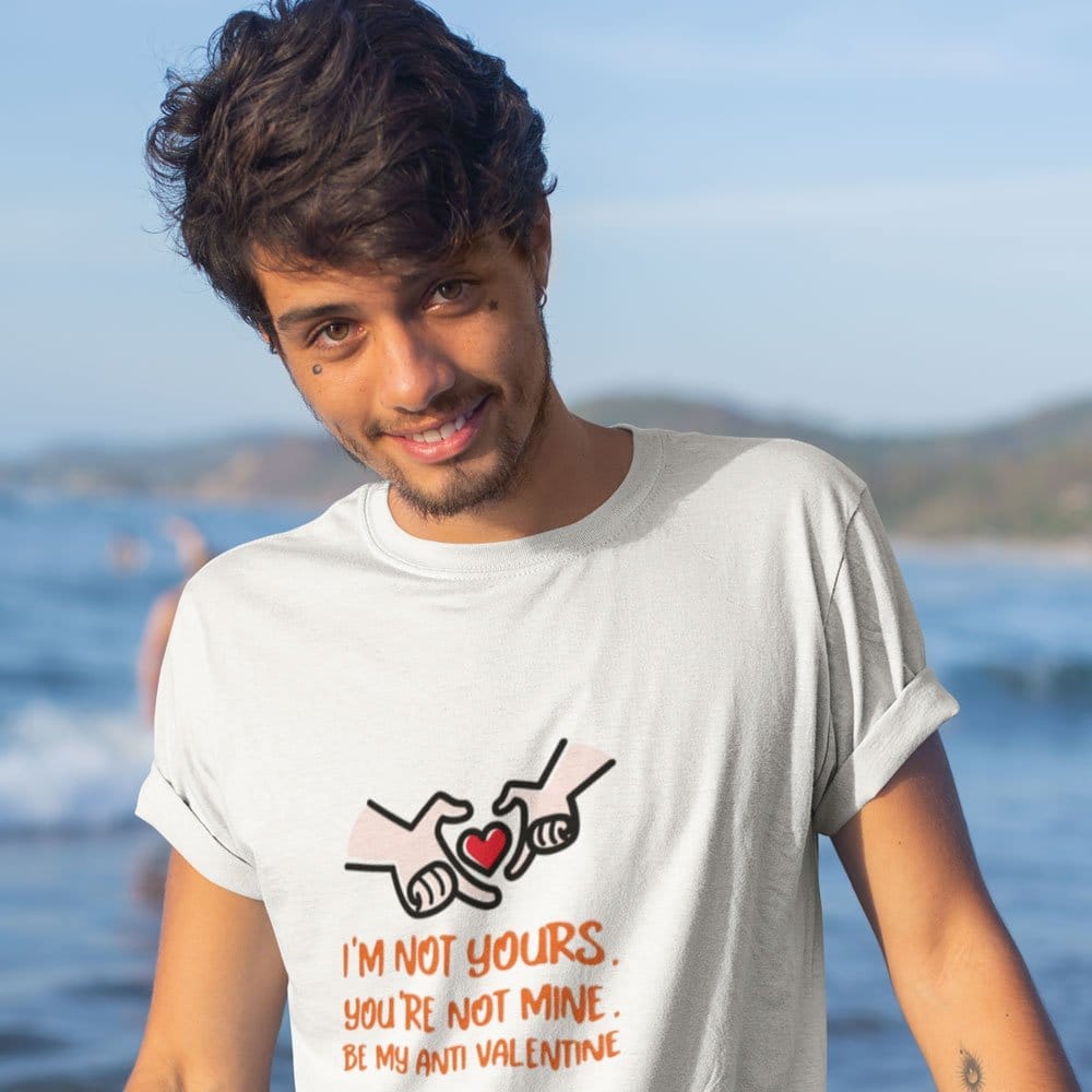 EqualLife Pure Cotton Bio-Washed T-Shirt Chest Printed-Anti-Valentine's Day - I'm not yours Design-by ZingerTees-Men-EL9120267-M