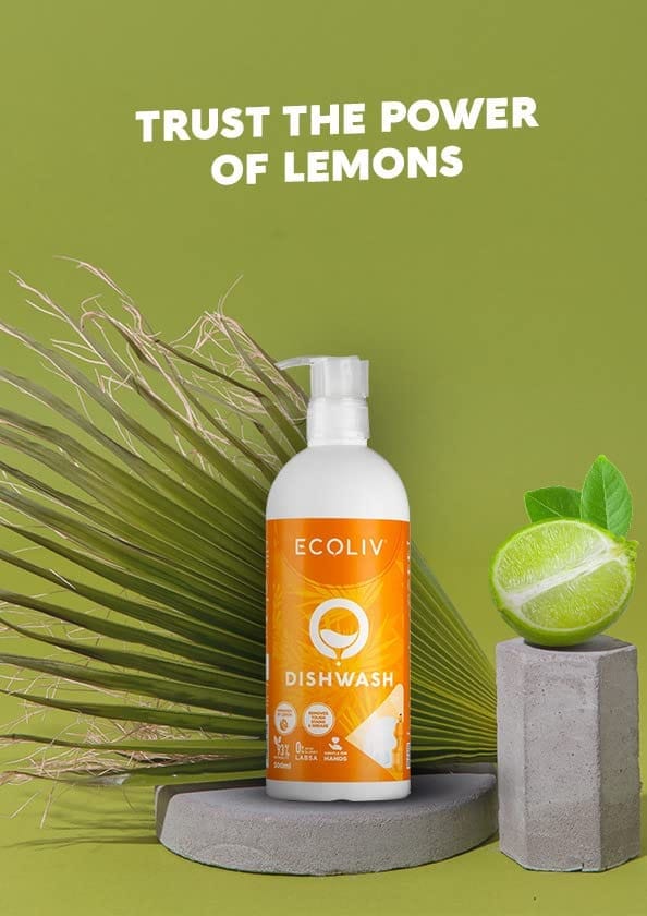 Ecoliv Liquid Dishwash Floor Cleaner (500 ml each) Combo Pack| Plant based and Ecofriendly| Acid Slurry Free| 93% Natural |Residue free surface cleaning