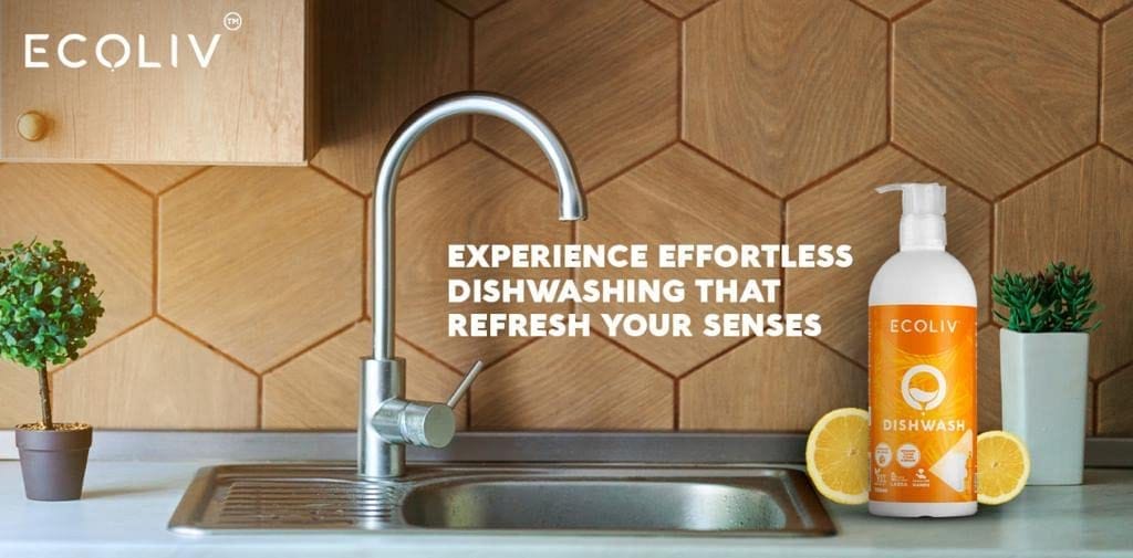 Ecoliv Liquid Dishwash Floor Cleaner (500 ml each) Combo Pack| Plant based and Ecofriendly| Acid Slurry Free| 93% Natural |Residue free surface cleaning