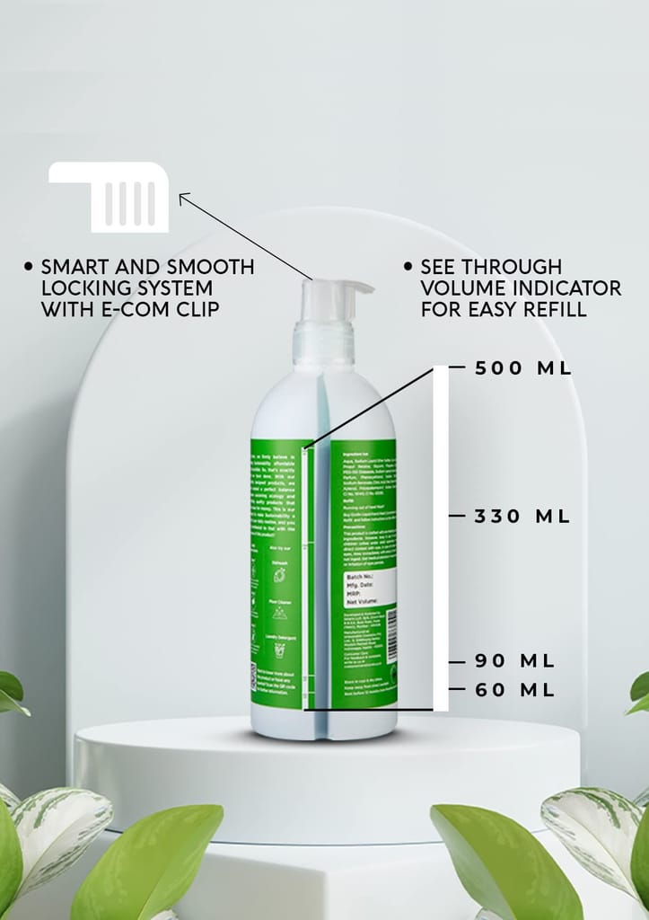 Ecoliv Tropical Mix Hand Wash 500 ml| Pack of 2| Ecofriendly and plant Based Handwash with 90% Naturality | pH 5.5| Rich Lather and Luxurious Foam | Fights 99.99% germs