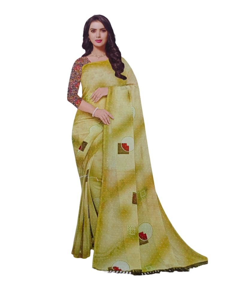 Georgette Saree With Blouse Piece