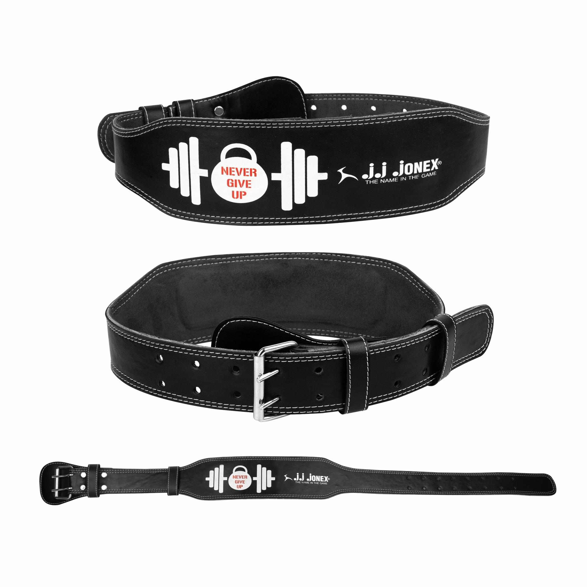 JJ JONEX Unisex Weightlifting Never Give Up Gym Belt for Fitness Workout | Stabilized Support |Lightweight Design (MYC)